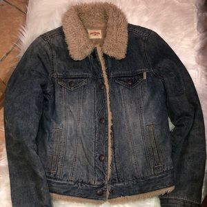 Abercrombie & Fitch Sherpa Denim Jacket